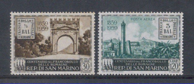 1959 - LOTTO/7861 - SAN MARINO - FRANCOBOLLI ROMAGNE 2v. NUOVI