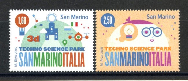 2015 - SAN MARINO - PARCO SCIENTIFICO 2v. - NUOVI - LOTTO/36914