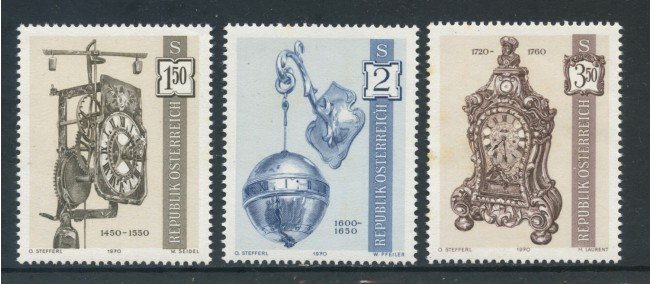 1970 - AUSTRIA - OROLOGI ANTICHI 3v. - NUOVI - LOTTO/27952