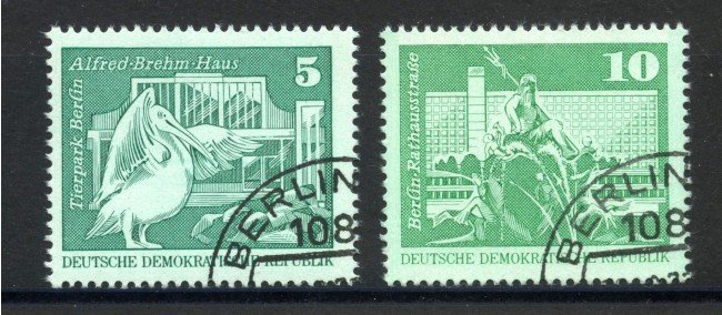 1973 - GERMANIA DDR - EDIFICI IMPORTANTI 2v.- USATI - LOTTO/36458U