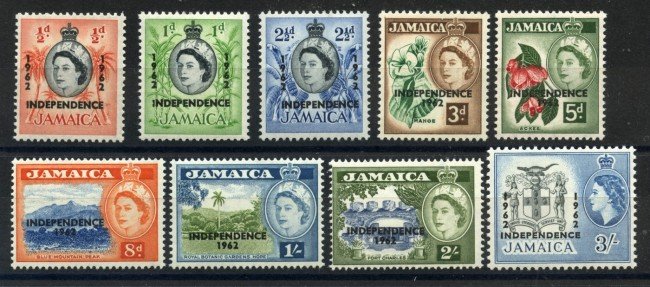 1964 - JAMAICA - LOTTO/38750 - INDIPENDENZA II° 9v. - NUOVI