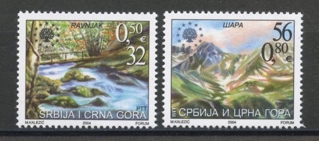 2004 - SERBIA MONTENEGRO - LOTTO/37649 - PROTEZIONE DELLA NATURA 2v. - NUOVI
