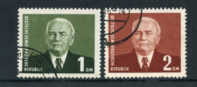 1953 - GERMANIA ORIENTALE DDR - PRESIDENTE PIECK 2v. - USATI - LOTTO/25413
