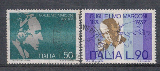 1974 - LOTTO/6598U - REPUBBLICA - G.MARCONI - USATI