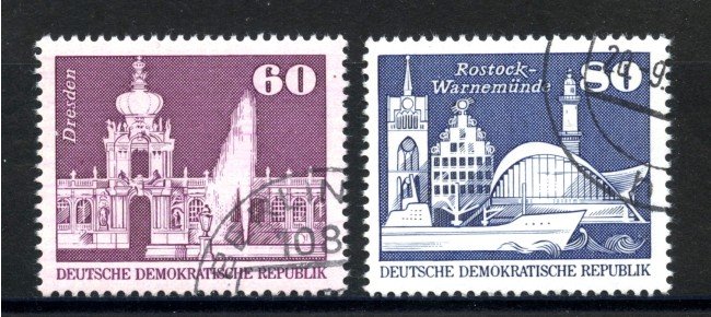 1974 - GERMANIA DDR - EDIFICI IMPORTANTI 2v.- USATI - LOTTO/36483U