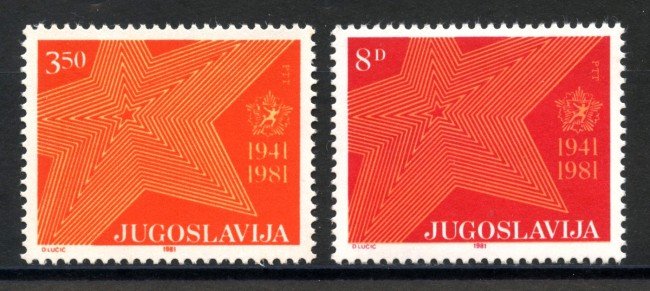 1981 - JUGOSLAVIA - LOTTO/38248 - RESISTENZA 2v. - NUOVI
