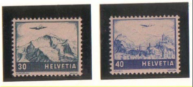 1948 - LBF/2854  - SVIZZERA - POSTA AEREA 2v. NUOVI