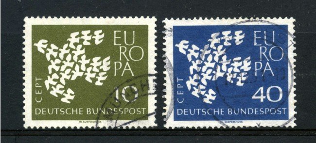 1961 - GERMANIA FEDERALE - EUROPA 2v. - USATI - LOTTO/30862U