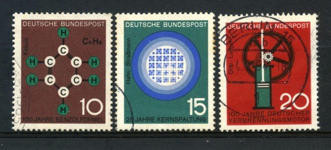 1964 - GERMANIA FEDERALE - PROGRESSI DELLA SCIENZA 3v. - USATI - LOTTO/30886U