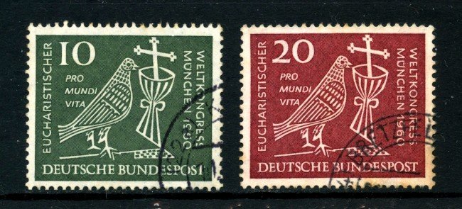 1960 - GERMANIA FEDERALE - CONGRESSO EUCARISTICO 2v. - USATI - LOTTO/30852U