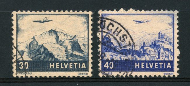 1948 - LOTTO/15238 - SVIZZERA - POSTA AEREA 2v. - USATI