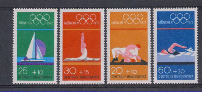 1972 - LOTTO/5310 - GERMANIA FEDERALE - OLIMPIADI  MONACO 4v.