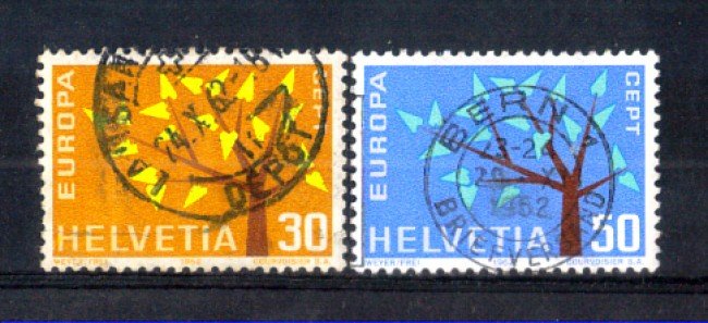 1962 - LOTTO/SVI699CPU - SVIZZERA - EUROPA 2v.- USATI