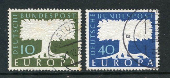 1957 - GERMANIA FEDERALE - EUROPA 2v - USATI - LOTTO/30816