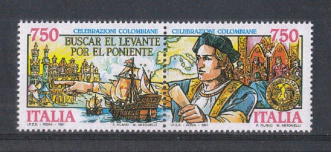 1991 - LOTTO/6958 - REPUBBLICA - CELEBRAZ. COLOMBIANE 2v. NUOVI