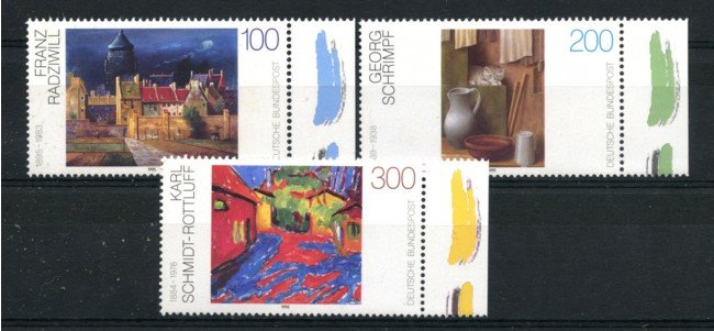 1995 - LOTTO/12505N - GERMANIA - PITTORI TEDESCHI 3v. - NUOVI