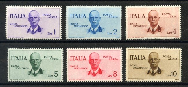 1934 - REGNO -  LOTTO/37969 - POSTA AEREA - VOLO ROMA-MOGADISCIO 6v. NUOVI - 
