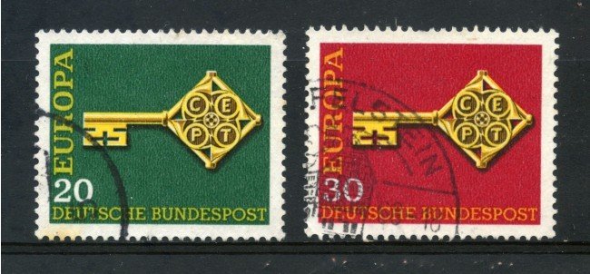 1968 - GERMANIA FEDERALE - EUROPA 2v. - USATI - LOTTO/30943U