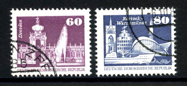 1981 - GERMANIA DDR - 60/80p. EDIFICI IMPORTANTI - USATI - LOTTO/36588U