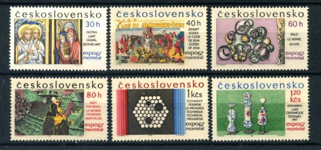 1967 - LOTTO/19722 - CECOSLOVACCHIA - EXPO MONTREAL 6v. - NUOVI