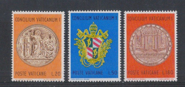 1970 - LOTTO/5926 - VATICANO - CENTENARIO CONCILIO 3v.