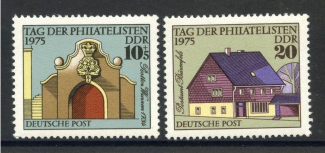 1975 - GERMANIA DDR - GIORNATA DEI FILATELISTI 2v.- NUOVI - LOTTO/36533