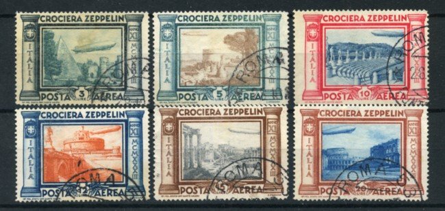 1933 - LOTTO/16481 - REGO - POSTA AEREA ZEPPELIN 6v. - USATI