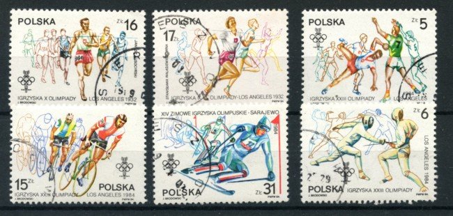 1984 - LOTTO/18656 - POLONIA - OLIMPIADI  6v. - USATI