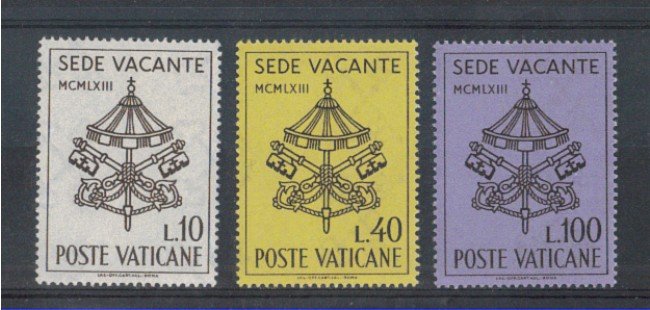 1963 - LOTTO/5891 - VATICANO - SEDE VACANTE 3v. - NUOVI