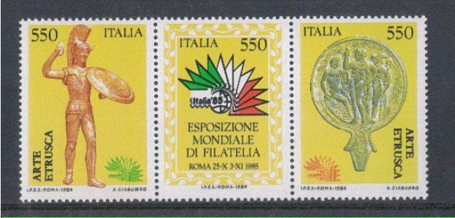 1984 - LOTTO/6819V - REPUBBLICA - ITALIA 85 TRITTICO VARIETA'