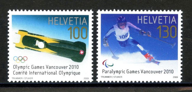 2009 - SVIZZERA - LOTTO/37724 - OLIMPIADI DI VANCOUVER  2v. - NUOVI