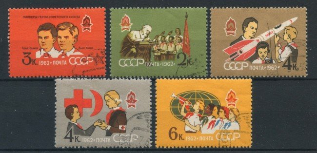 1962 - RUSSIA - PIONIERI LENINISTI 5v. - USATI - LOTTO/27888