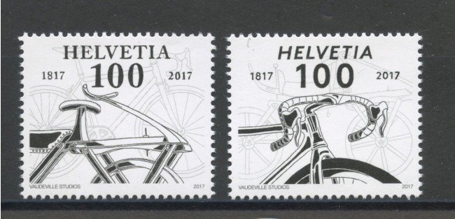 2017 - SVIZZERA - LOTTO/38036 -  BICICLETTA 2v. - NUOVI