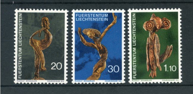 1972 - LOTTO/23479 - LIECHTENSTEIN - SCULTURE 3v. - NUOVI