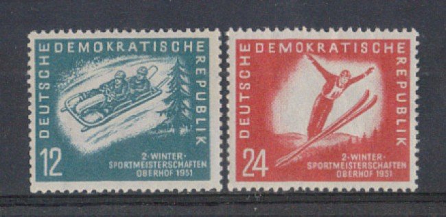 1951 - LOTTO/5141 - GERMANIA ORIENTALE - SPORT INVERNALI