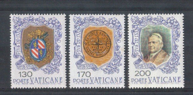 1978 - LOTTO/5971 - VATICANO - CENTENARIO DI PIO IX°