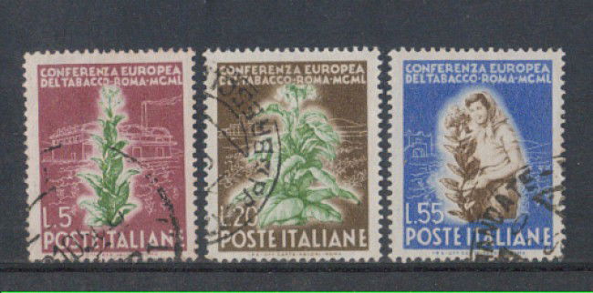 1950 - LOTTO/6108U - REPUBBLICA - TABACCO 3v. USATI