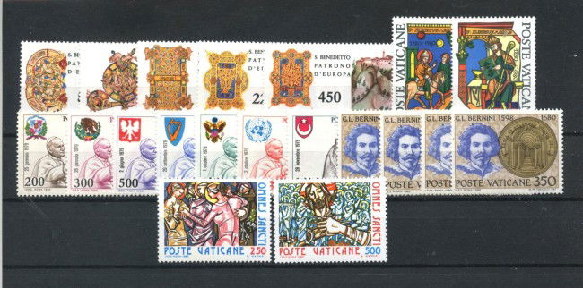 1980 - VATICANO - LOTTO/43009 - ANNATA COMPLETA 20v. NUOVI