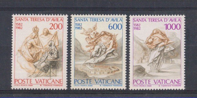 1982 - LOTTO/5813 - VATICANO - S.TERESA D'AVILA 3v.