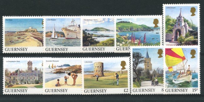 1985 - LOTTO/13412 - GUERNSEY - VEDUTE 10v.