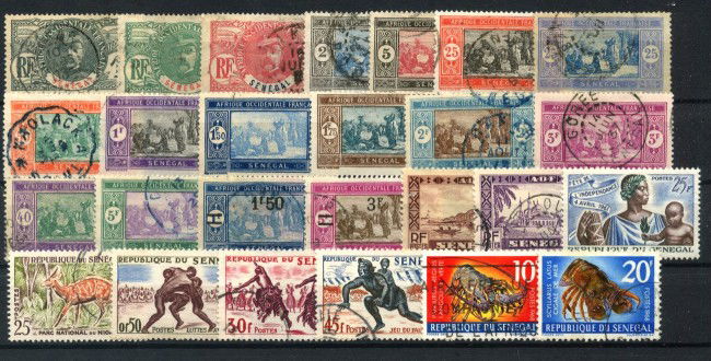 1915/1961 - SENEGAL - LOTTO/43068 - INSIEME DI 25 FRANCOBOLLI DIFFERENTI