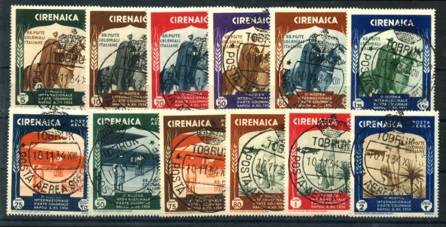 1934 - LOTTO/23428 - CIRENAICA - ARTE COLONIALE 12v. - USATI