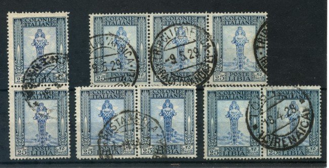 1929 - LIBIA - LOTTO/29953 - 25 cent. AZZURRO PITTORICA - USATI - 