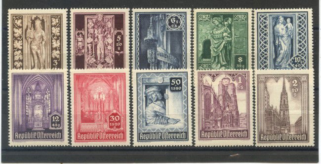 1946 - AUSTRIA - CATTEDRALE DI SANTO STEFANO 10 v. NUOVI - LOTTO/34058