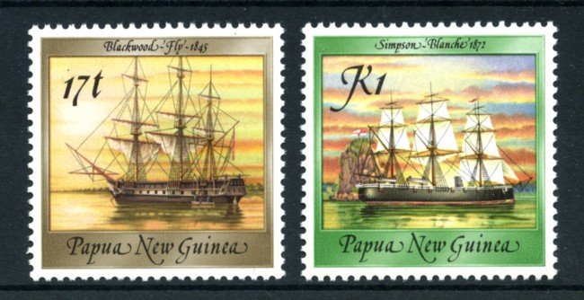 1988 - PAPUA N. GUINEA - LOTTO/19962 - NAVI STORICHE 2v. - NUOVI