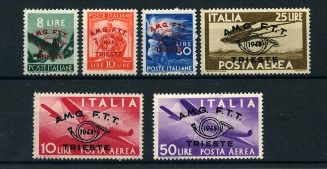 1948 - LOTTO/24568 - TRIESTE A - CONGRESSO FILATELICO 6v. - NUOVI