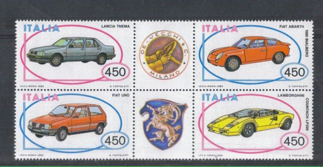 1985 - LOTTO/6827 - REPUBBLICA - AUTO ITALIANE 4V. - NUOVI
