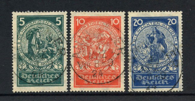 1924 - GERMANIA REICH - LOTTO/43177 - BENEFICENZA 3v. - USATI