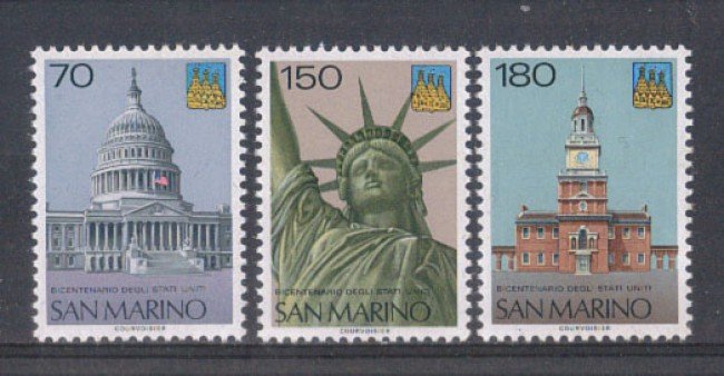1976 - LOTTO/7966 - SAN MARINO - BICENTENARIO USA