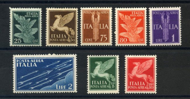 1930 - REGNO - POSTA AEREA - SOGGETTI ALLEGORICI 8v. - NUOVI - LOTTO/32477